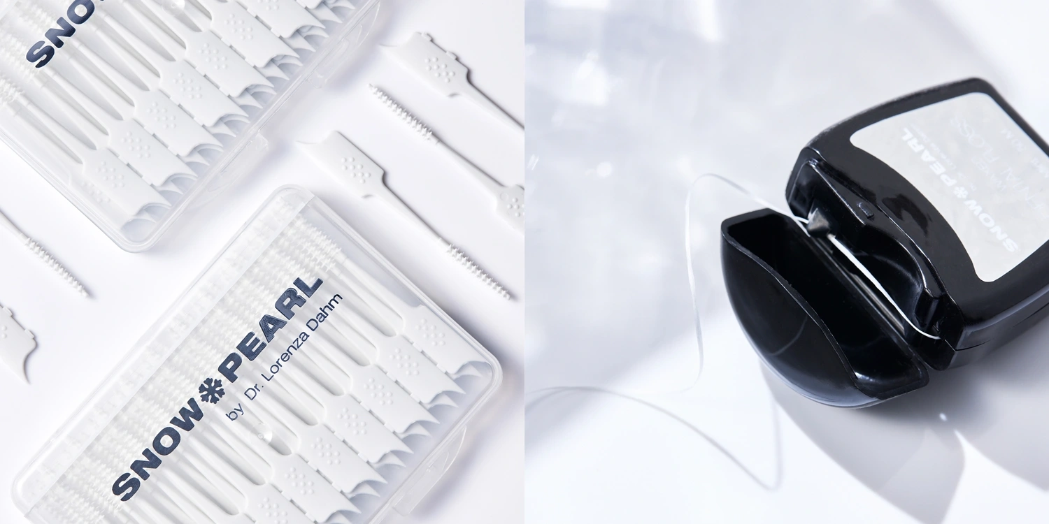 SNOW PEARL Zahnseide und Interdentalbürsten zur gründlichen Reinigung enger Zahnzwischenräume